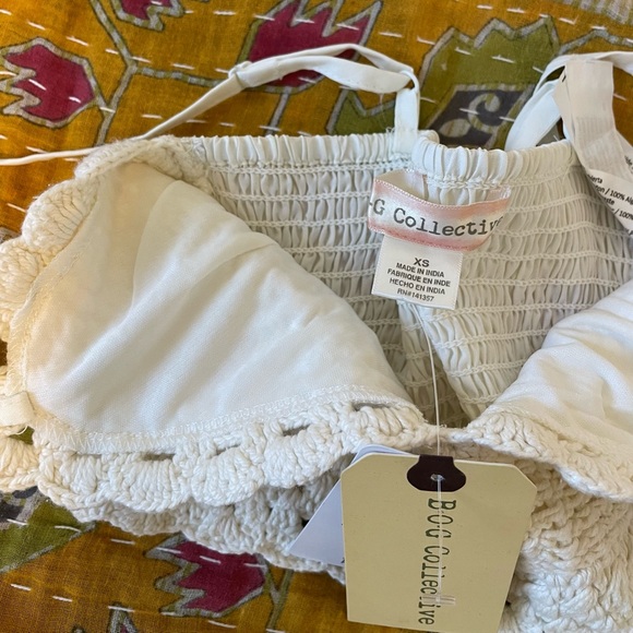 BOG Collective handmade crocheted cropped top new with tags size XS - Picture 3 of 3